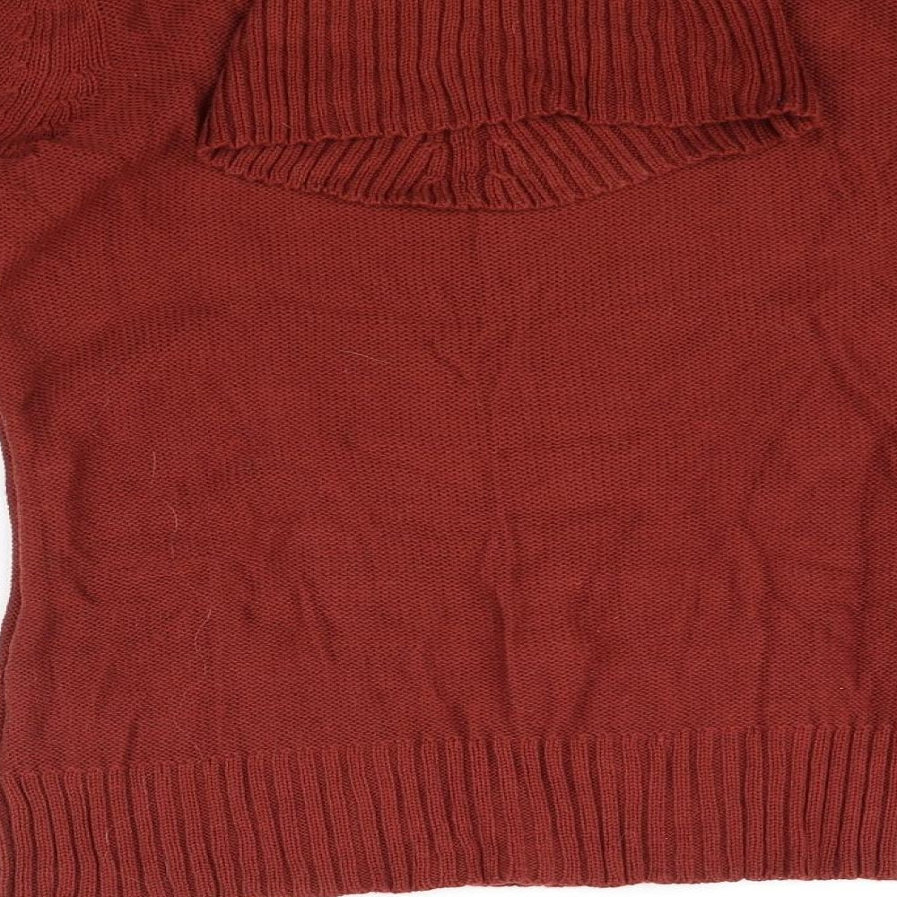Brand and care label for anna rose women’s orange jumper, size M