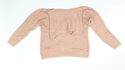 Brave Soul Womens Pink Pullover Jumper Size M