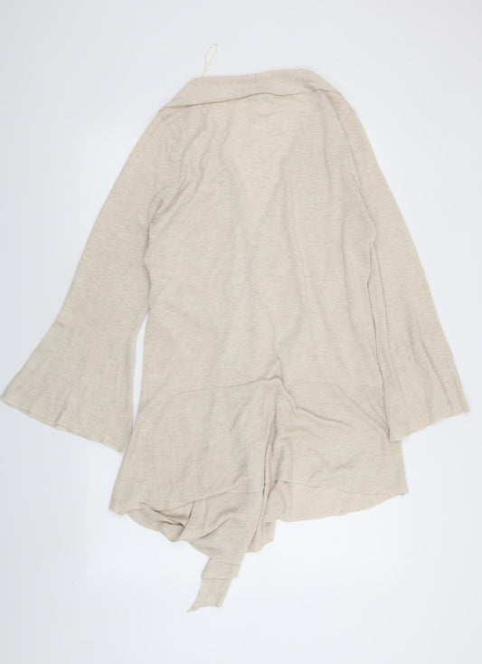 Ethel Austin Womens Beige Cardigan Jumper Size 12