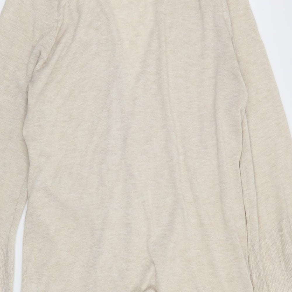 Brand and care label for Ethel Austin women’s beige cardigan jumper, size UK 12
