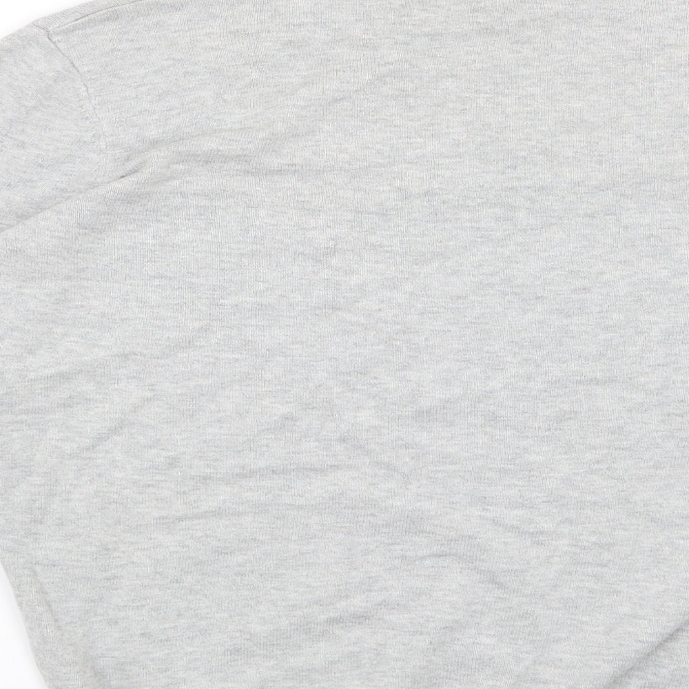 Brand and care label for Peacocks women’s grey floral jumper, size UK 10