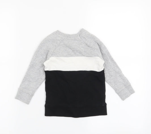 H&M Boys Black Striped Pullover Jumper Size 18-24 Months