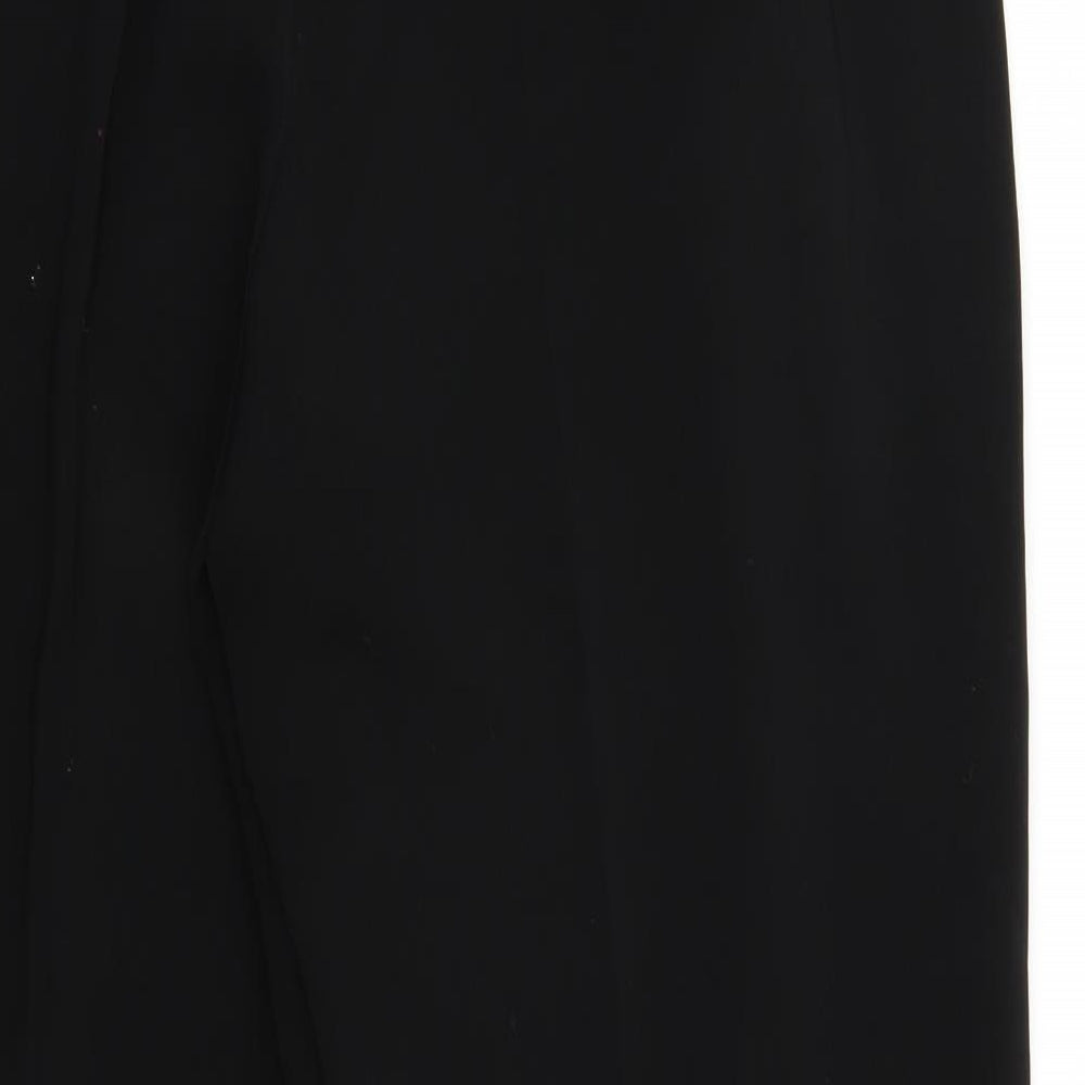 Brand and care label for Gerry Weber women’s black trousers, size UK 18, 32-inch leg