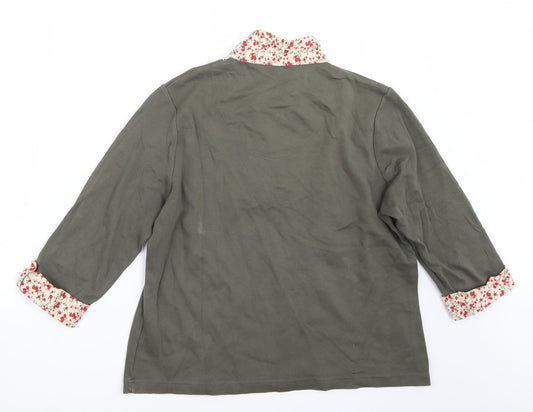DASH Womens Green Pullover Jumper Size 18