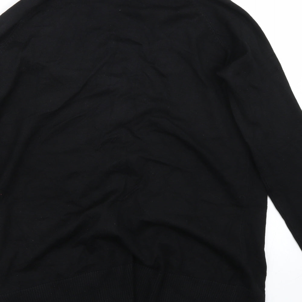 Brand and care label for Michele Hope women’s black cardigan jumper, size UK 12