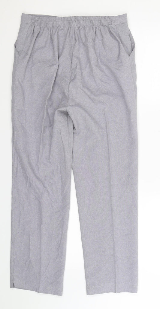 Preworn Womens Grey Trousers Size 14 L28 in