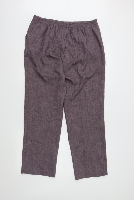 Damart Womens Purple Trousers Size 18 L20 in