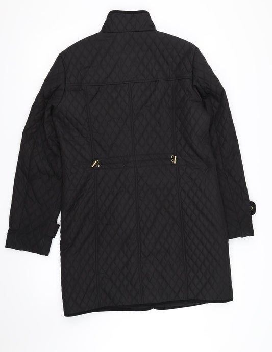 Country Casuals Womens Black Overcoat Coat Size 10