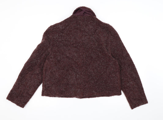 CICERONE Womens Purple Knit Jacket Size 12