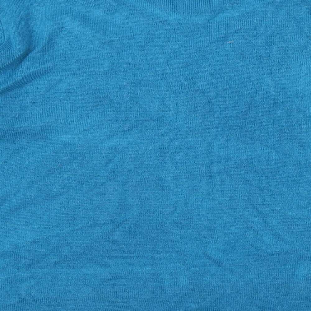 BM Womens Blue Knit Pullover Jumper Size L
