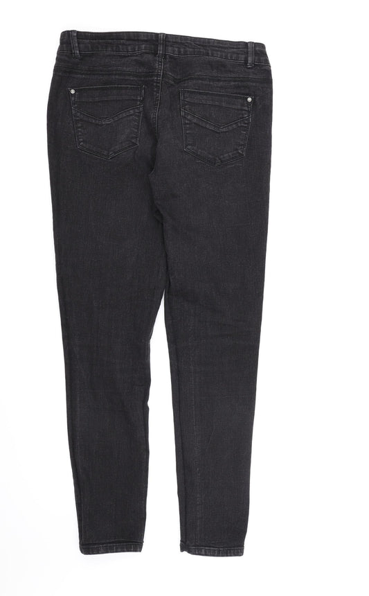 George Womens Black Denim Skinny Jeans Size 12 L28 in