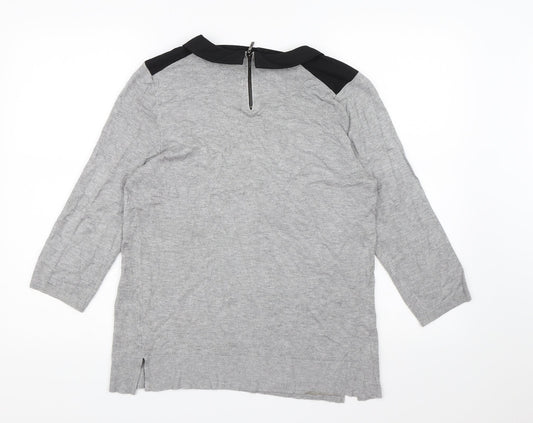 Papaya Womens Grey Knit Pullover Jumper Size 14