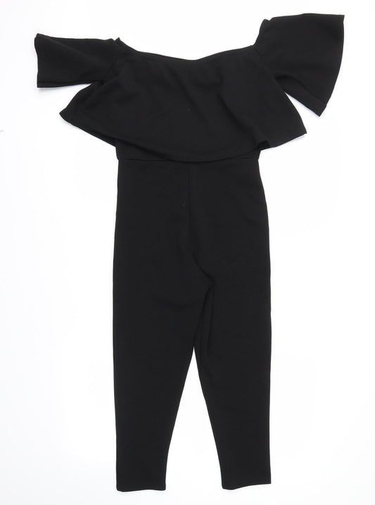 Missguided Womens Black Jumpsuit One-Piece Size 8