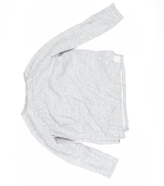 NEXT Girls Grey Pullover Sweatshirt Size 9 Years - butterfly