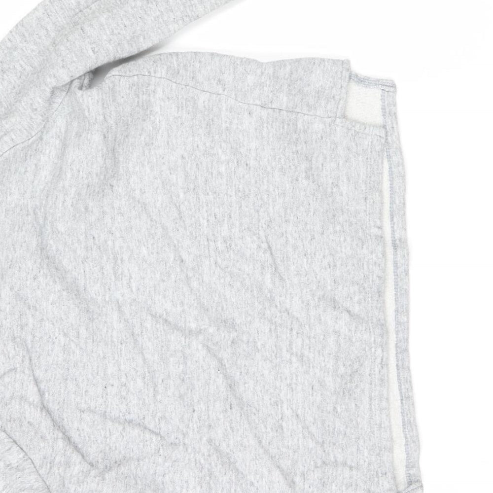 Brand and care label for Next girls’ grey pullover sweatshirt, size 9, years - butterfly