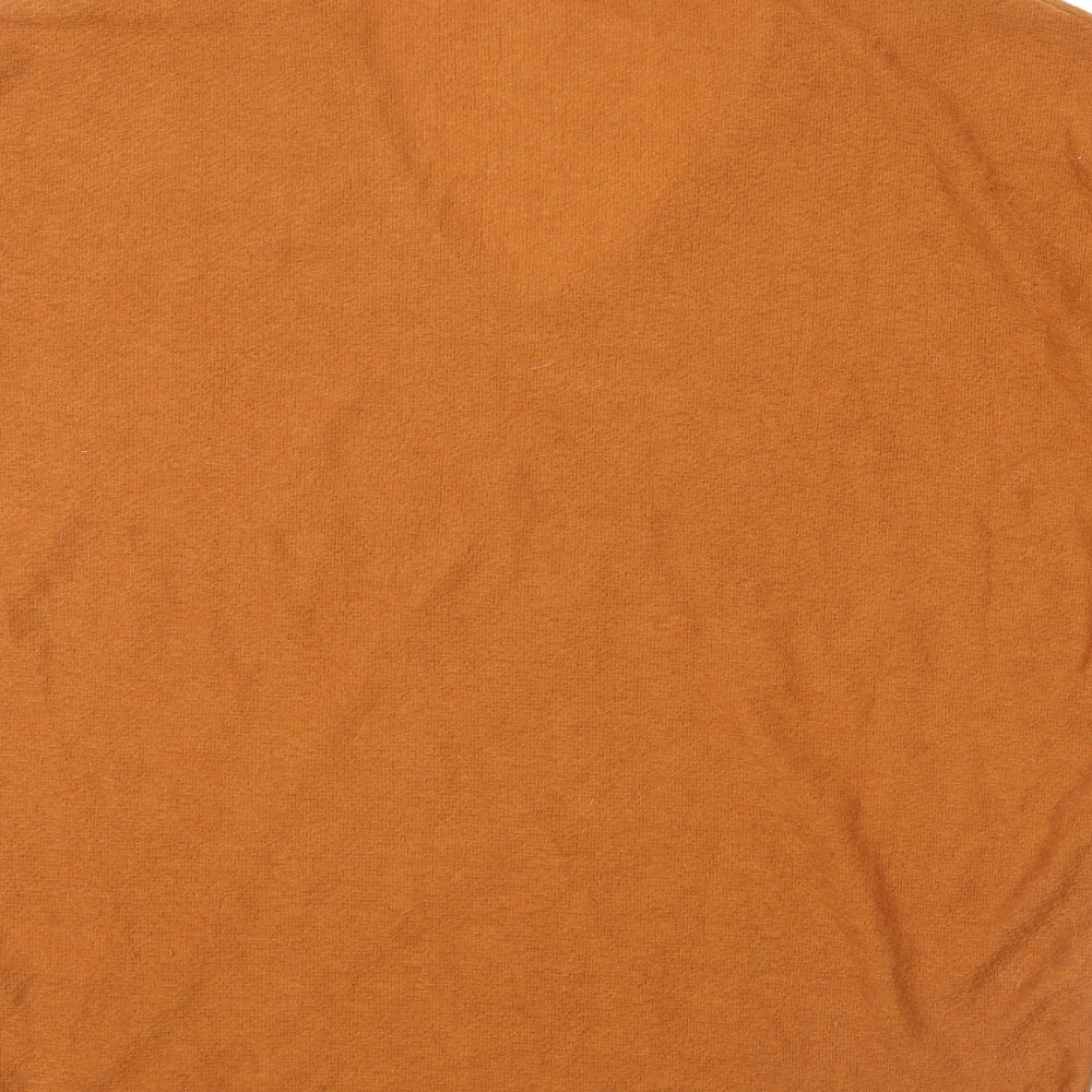 Brand and care label for New Look women’s orange jumper, size M