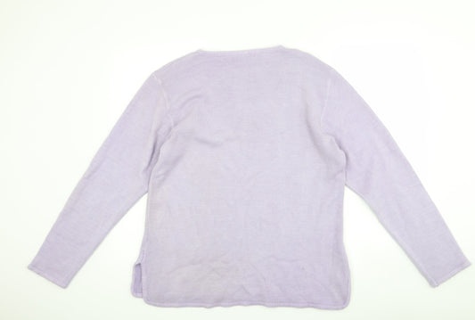 Sarah Hamilton Womens Purple Pullover Jumper Size L