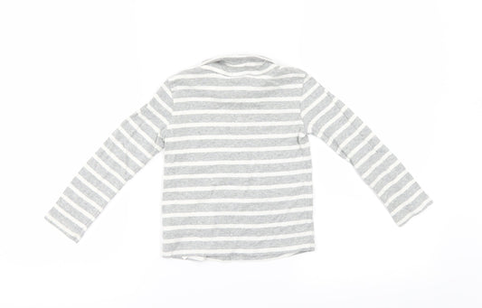 Gap Girls Grey Striped Pullover Jumper Size 3 Years