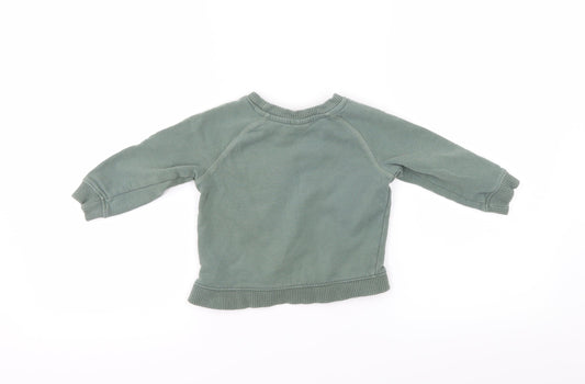 Mini Club Boys Green Pullover Jumper Size 12-18 Months
