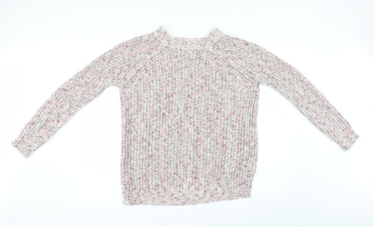 Papaya Womens White Pullover Jumper Size M