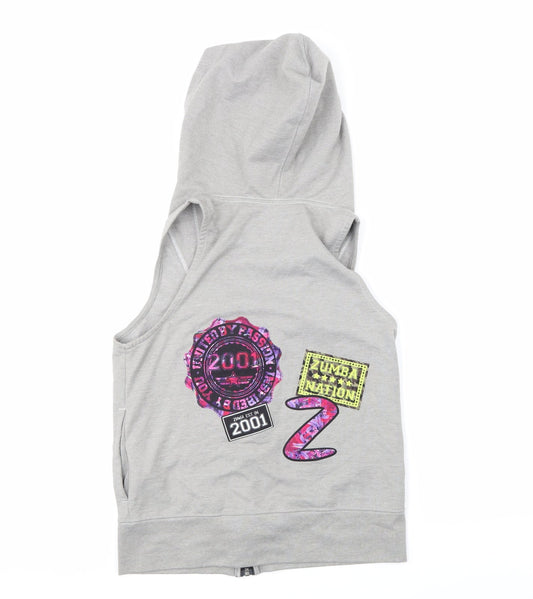 Zumba Womens Grey Full Zip Hoodie Size S