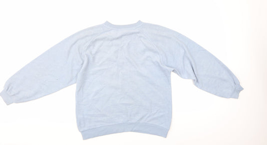 Top Shop Womens Blue Pullover Sweatshirt Size 6