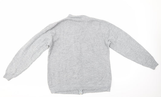Menswear Mens Grey Argyle/Diamond Full Zip Sweatshirt Size M