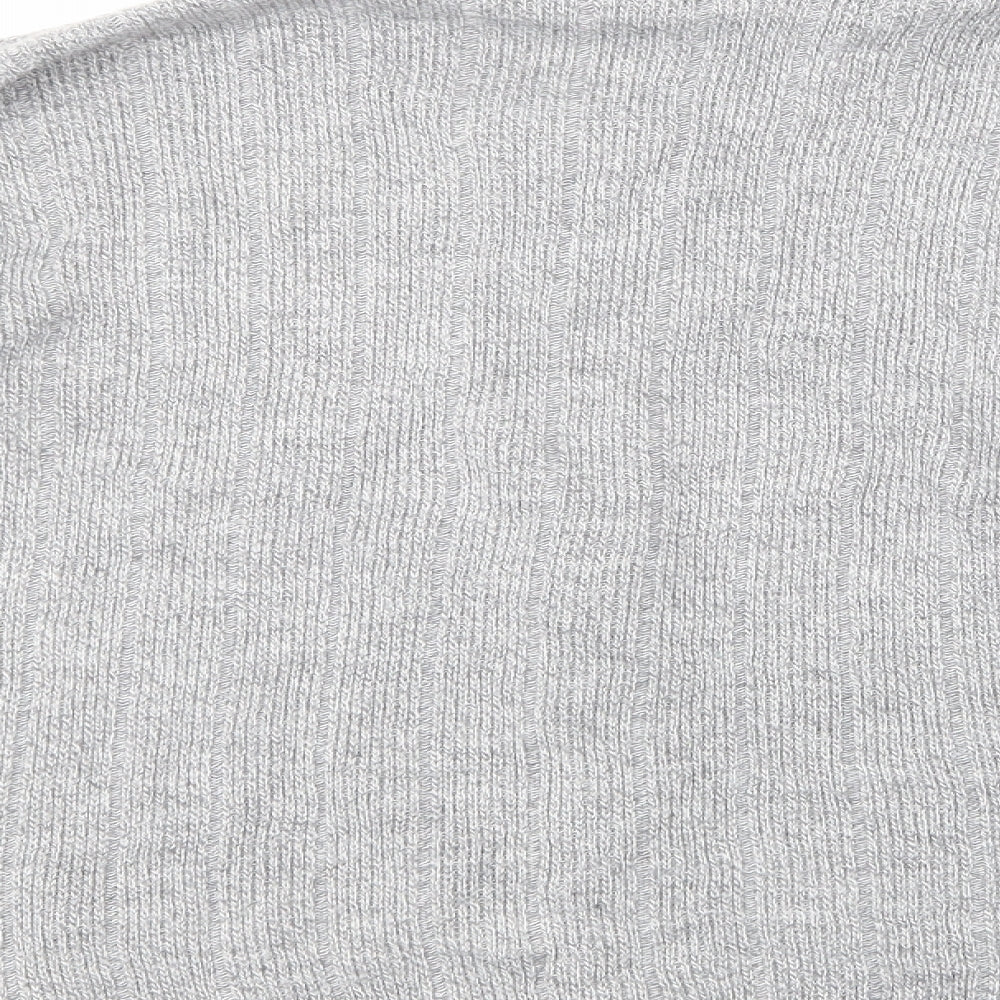 Brand and care label for Menswear men’s grey argyle/diamond full zip sweatshirt, size M