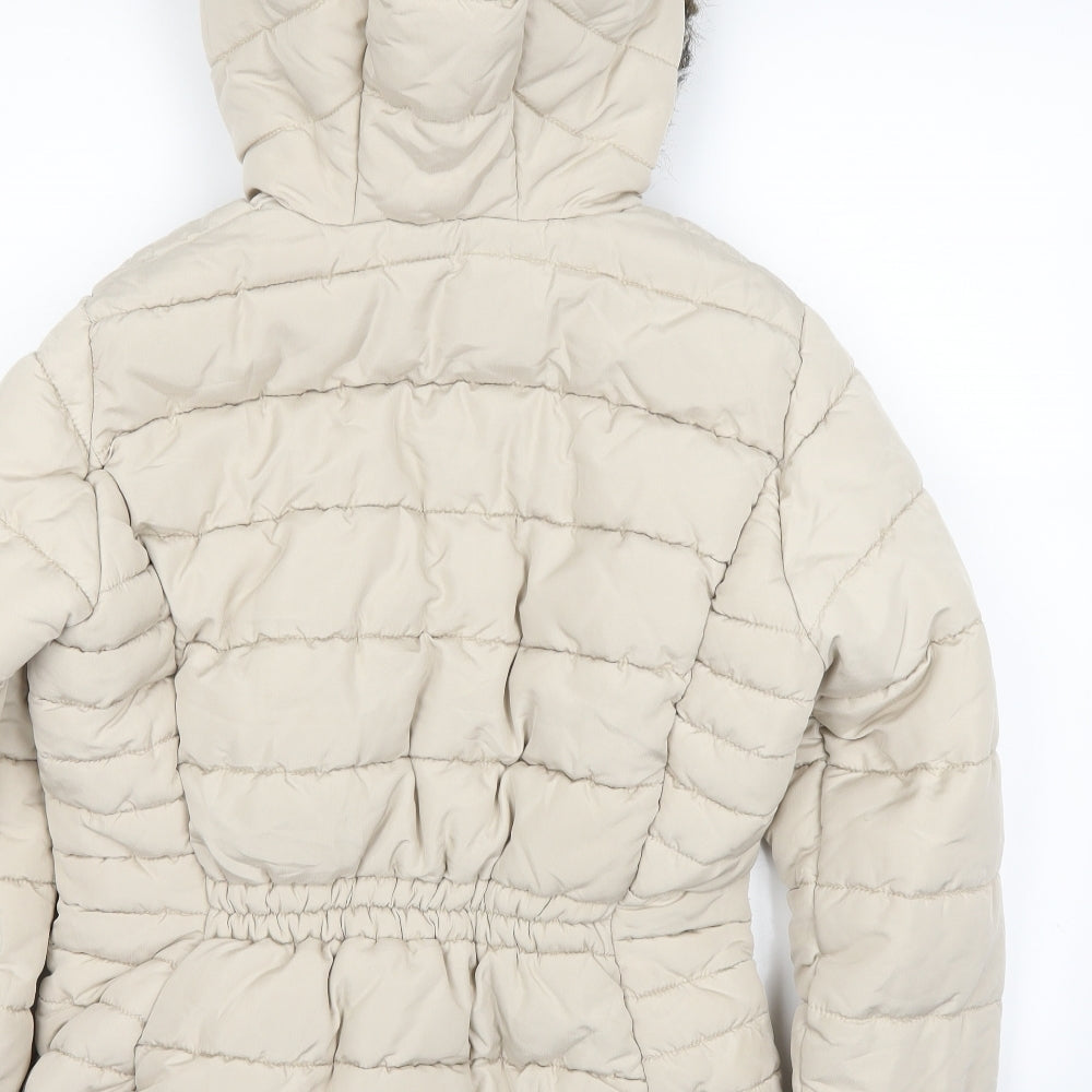 H&M Womens Ivory Puffer Jacket Jacket Size 38