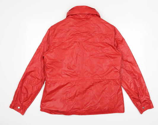 Marks and Spencer Womens Red Windbreaker Coat Size 12