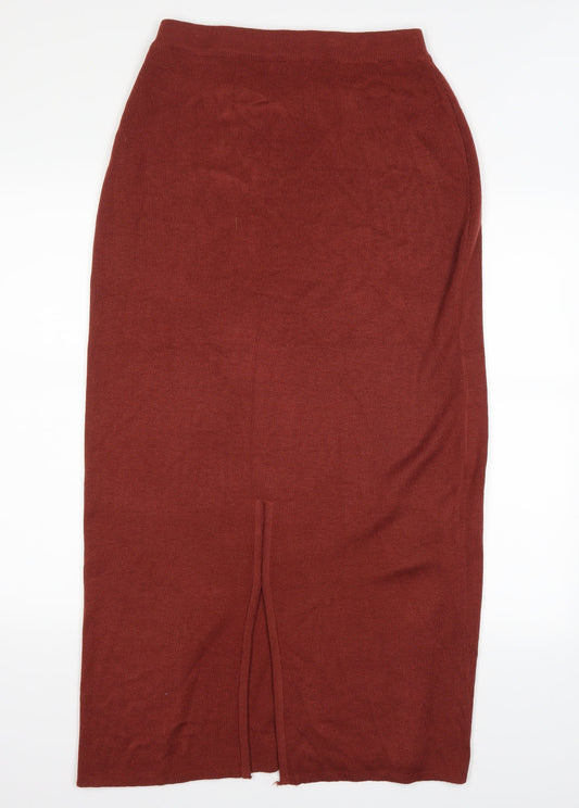 ALEXARA Womens Orange Maxi Skirt Size M