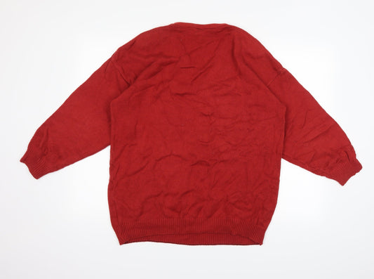 Your Sixth Sense Womens Red Pullover Jumper Size M