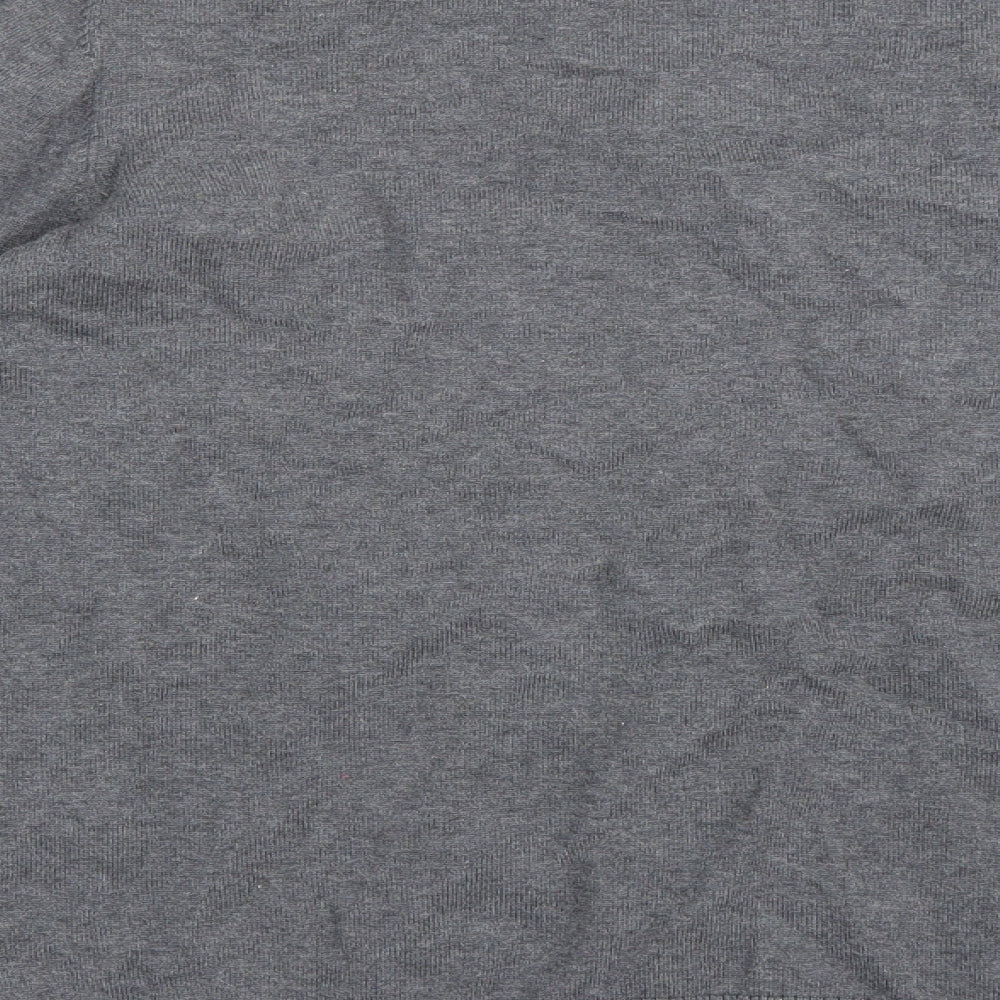 Brand and care label for Kirkland Signature men’s grey jumper, size 2XL
