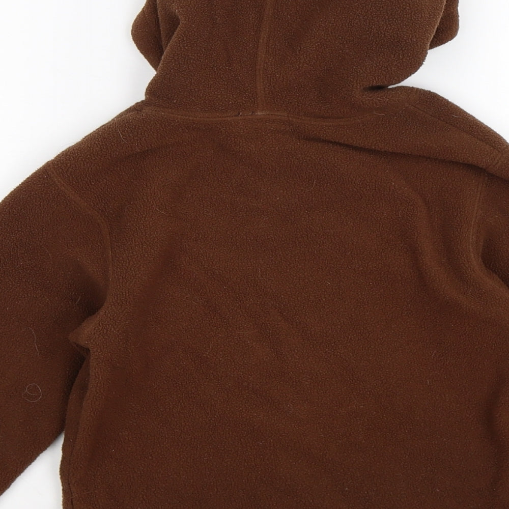 Brand and care label for GGS Kids boys’ brown rayon full zip hoodie, size 2, years - canada