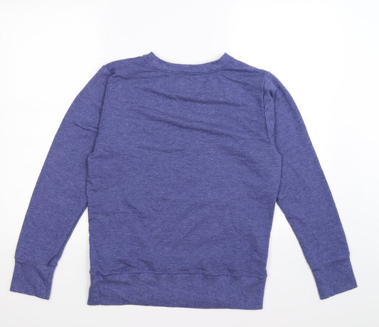 Anvil Womens Purple Jersey Pullover Sweatshirt Size M