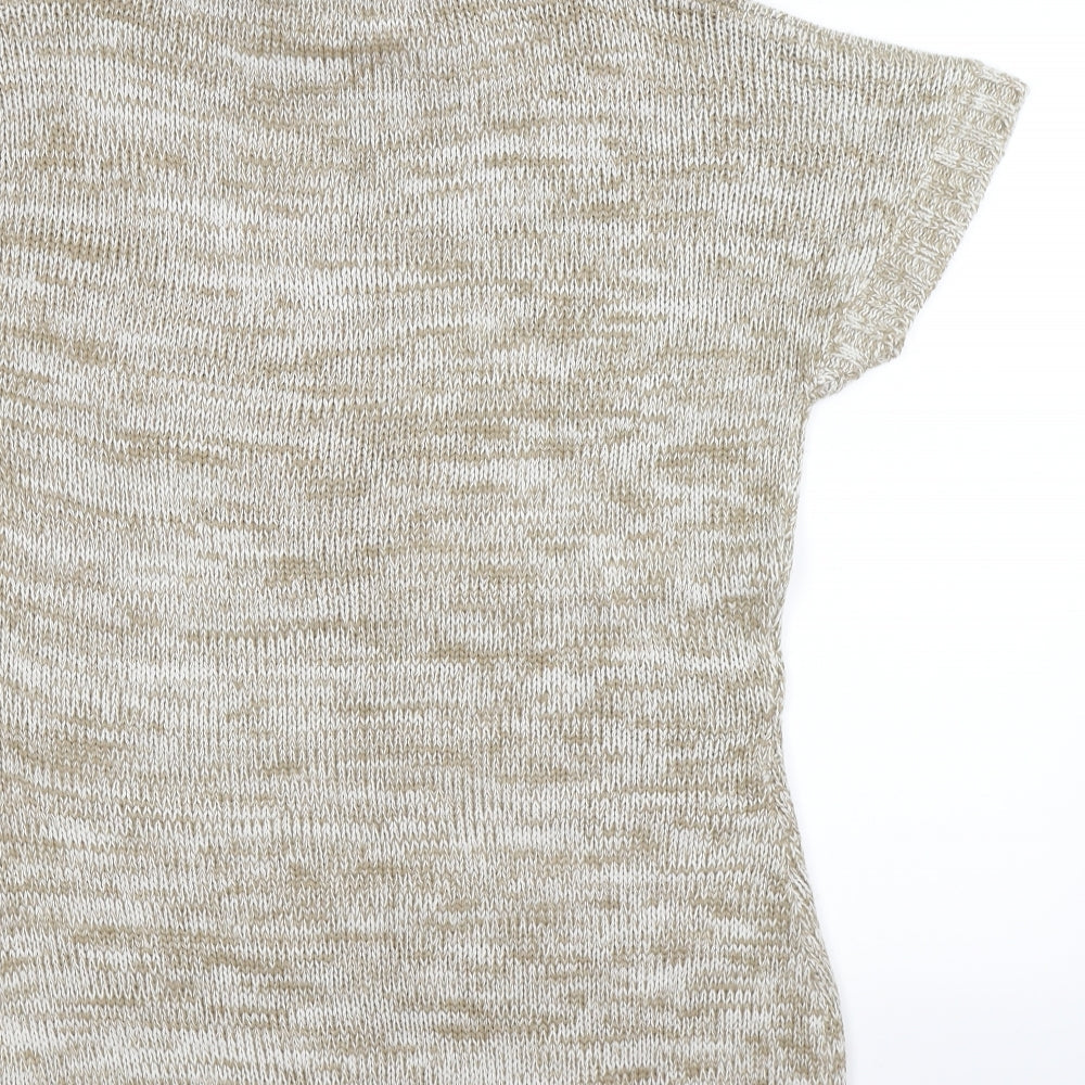 Brand and care label for originals women’s beige knit jumper dress, size M
