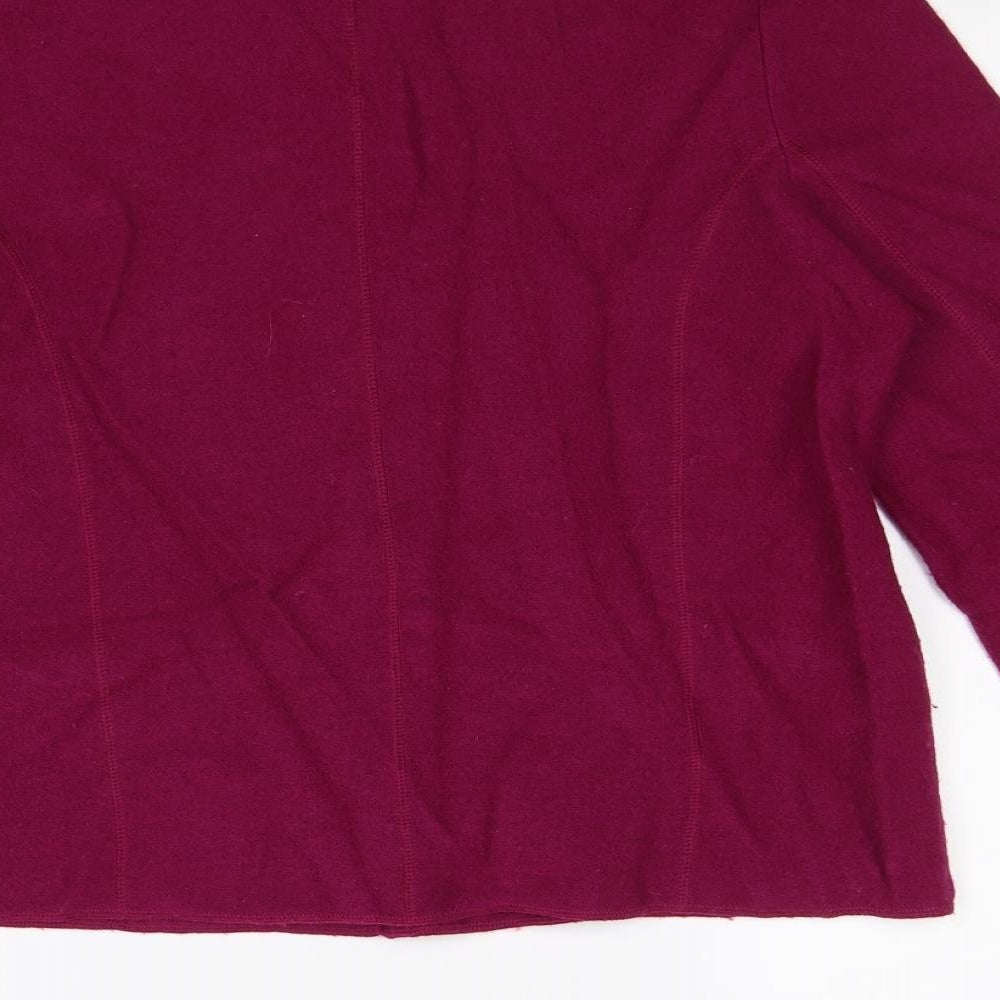 Brand and care label for Gerry Weber women’s purple jacket, size UK 16