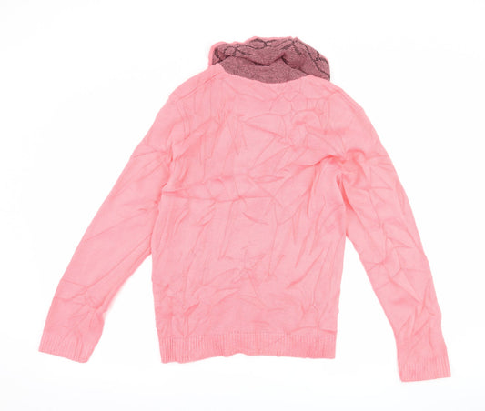 Just Elegance Womens Pink Pullover Jumper Size L