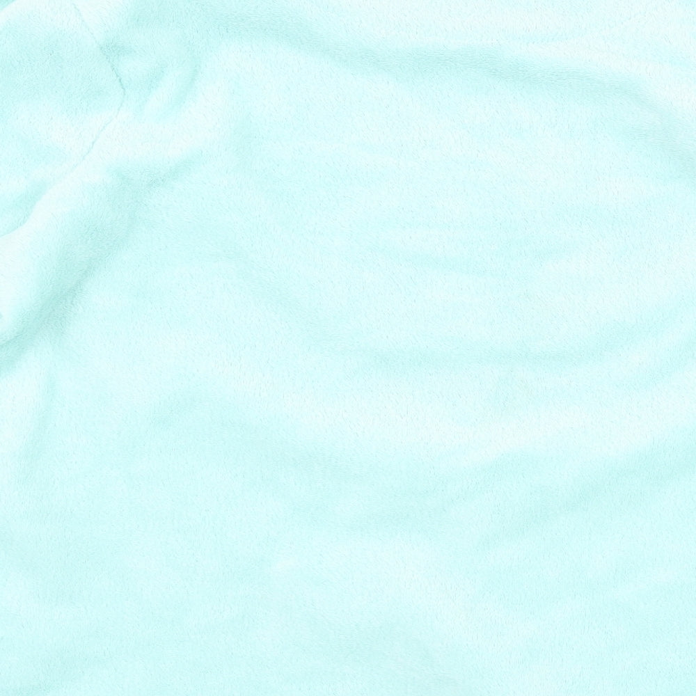 Brand and care label for just like you women’s blue fleece top pyjama top, size M, - donut disturb