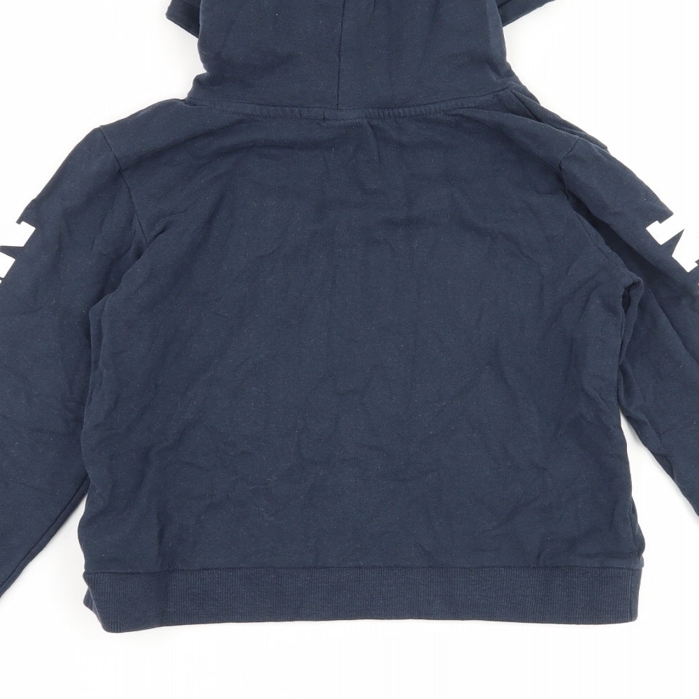 Brand and care label for AriZona girls’ blue pullover hoodie, size 10-11, years - nyc