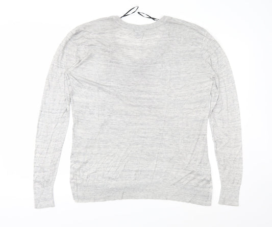 H&M Womens Grey Knit Pullover Jumper Size M