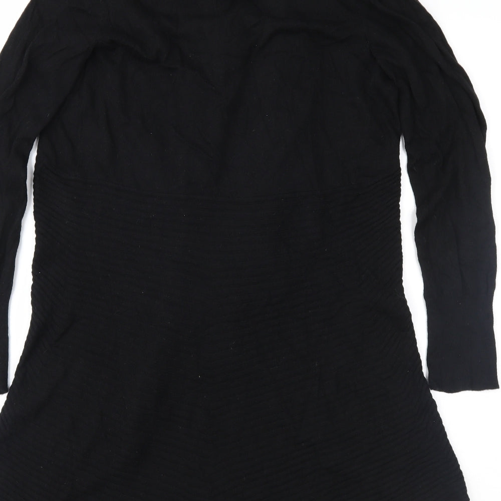 BHS Womens Black Knit Cardigan Jumper Size 14