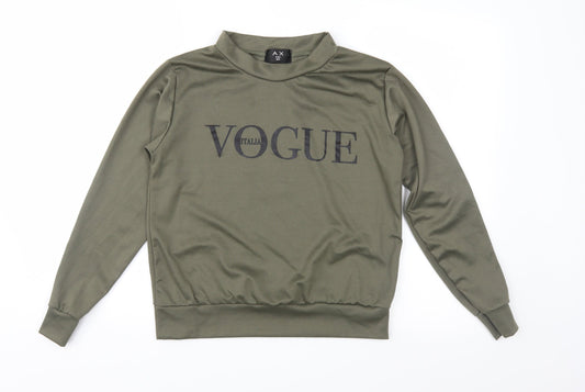 AX Paris Womens Green Pullover Sweatshirt Size M