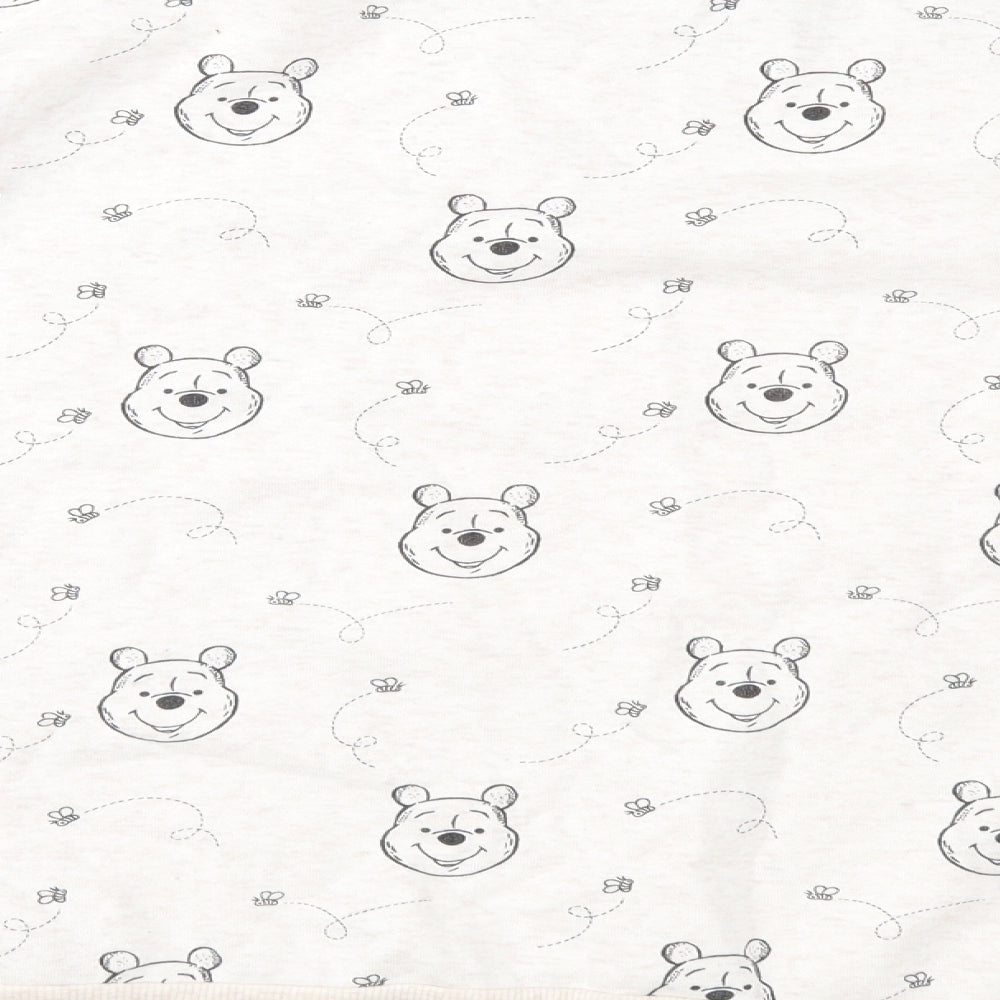 Disney Womens Beige Geometric Pullover Sweatshirt Size M - Winnie The Pooh