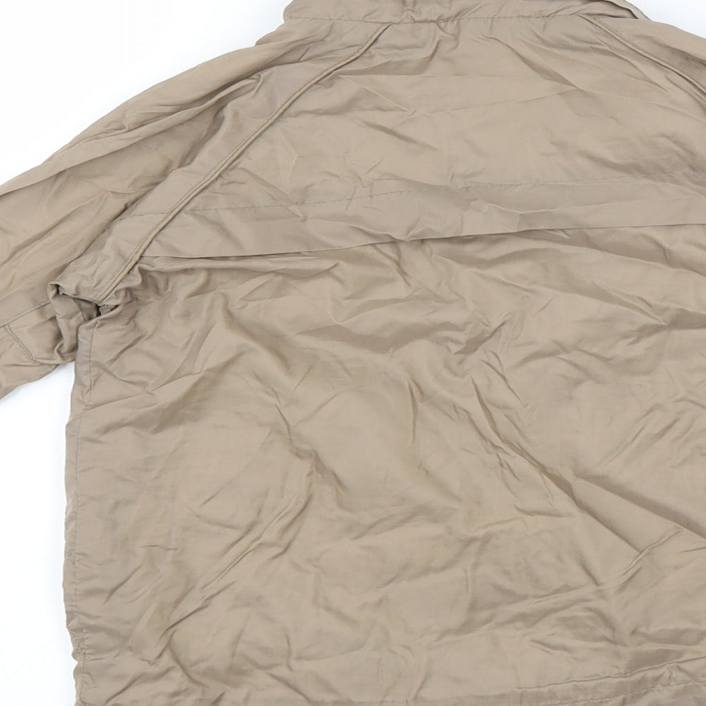 Brand and care label for Active Club boys’ brown jacket, size 5, years