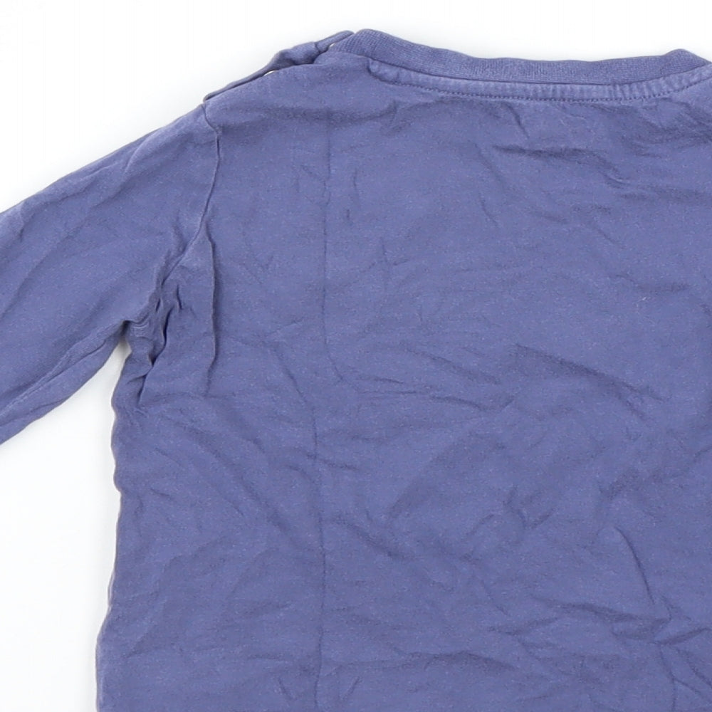 Brand and care label for F&F boys’ blue basic t-shirt, size 12-18, months - cool to be cute