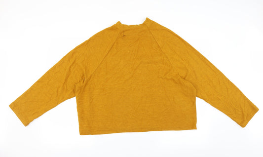 H&M Womens Yellow Pullover Jumper Size L