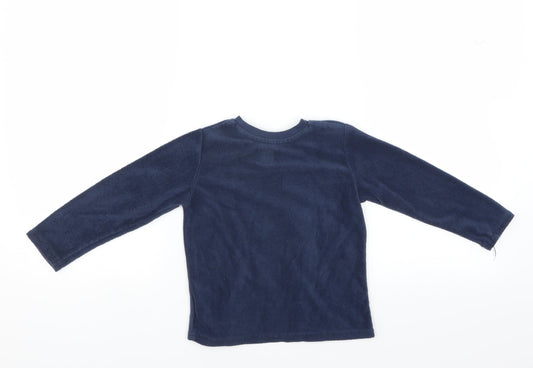 Primark Boys Blue Fleece Pullover Jumper Size 2 Years - Mickey mouse