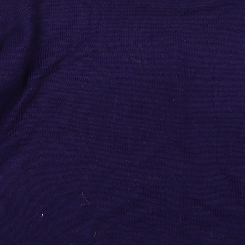 Brand and care label for Amari women’s blue jumper, size UK 14