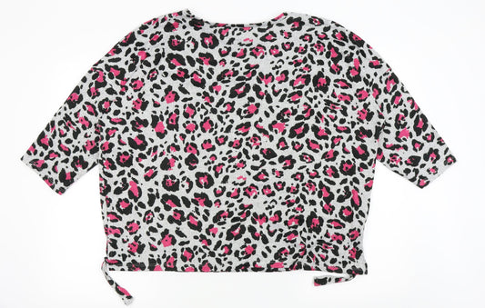 Preworn Womens Grey Animal Print Pullover Jumper Size 18